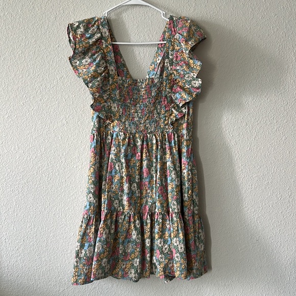SOLD 💐 Entro floral print cotton Dress size L - Picture 10 of 10